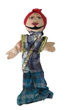 Hand PUPPET Self Help Crafts Cloth Body  Head 8" Indian Asian Character