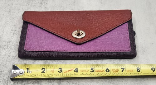 Coach C1909 Slim Envelope Wallet Colorblock Terracotta Multi - Picture 8 of 13