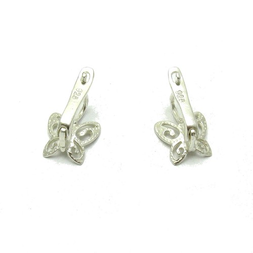Stylish Sterling Silver Earrings Stamped Solid 925 Butterfly Handmade Empress - Picture 3 of 3
