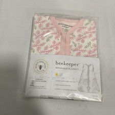 Burt's Bees Baby Beekeeper Ivory Organic Cotton Zipper Wearable Blanket Size S