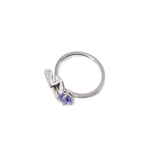 Tiffany & Co. Paper Flowers Diamonds & Tanzanite Platinum Flower Ring Size K ... - Picture 5 of 8