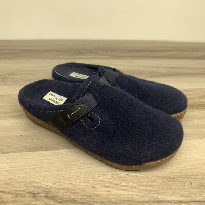 Earth Origins Jenna Women’s Felt Clog Navy Size M Slip On