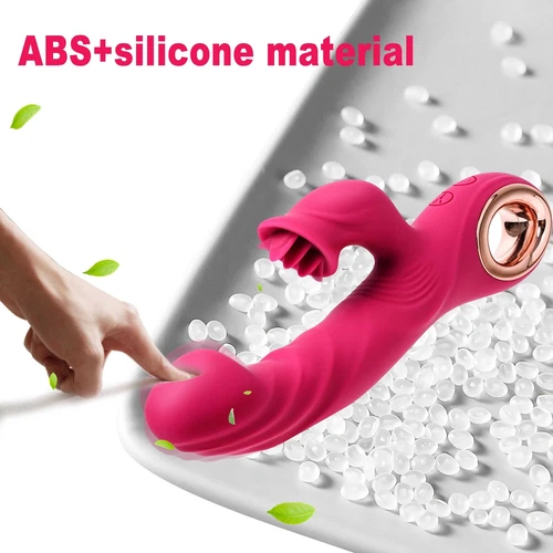 G-Spot-Vibrator-Dildo-Clit-Licking-Suck Tongue Oral-Massager Sex Toys for-Women - Bild 14 von 18