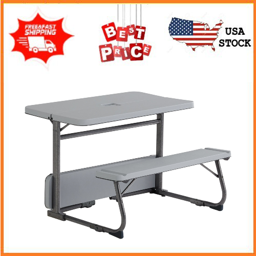 Your Zone Folding Kid's Picnic Activity Table for Ages 3-8, Gray | eBay
