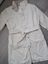 Lauren Ralph Lauren 2 Piece Trench Coat Jacket & Gilet Antique White Uk M 10-12