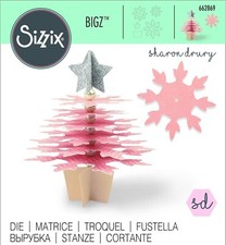 New Sizzix Bigz Snowflake Christmas Tree die 662869 Retail 25.99 Cuts Fabric
