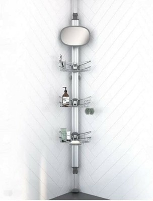 shower caddy with mirror