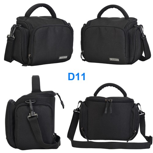 Men's DSLR Camera Bag Women Small Shoulder Messenger Black Gray For Nikon Canon - Picture 16 of 50