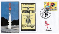 BELGIQUE 1939 Cachet BRUXELLES lune moon BD TINTIN HERGÉ Quick Flupke 2005 (9)