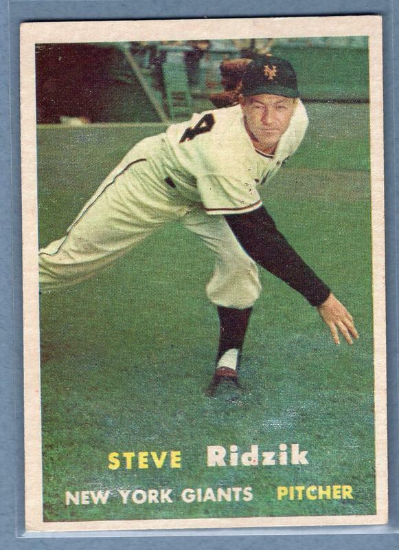 1957 Topps #123 Steve Ridzik(a) EX GO188 | eBay