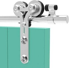 CCJH 4FT-16FT Acciaio Inox Scorrevole Fienile Porta Hardware Kit Binario Armadio Rullo