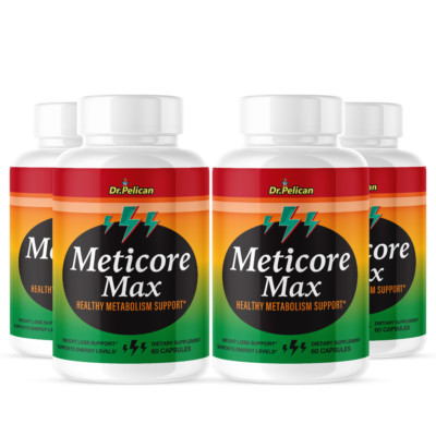 Meticore Max- Metabolism Support, Weight Management Supplement- 4 Bottles