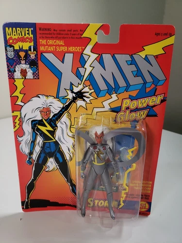 X-Men Storm 1993 Action Figure Vintage Power Glow Marvel Comics Toy Biz New