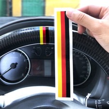 Hágalo usted mismo 2 * Volante Coche Parrilla Barra Tira Borde Calcomanía Adhesiva 3 Colores Bandera Alemania