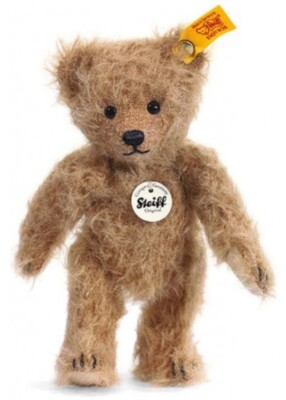Retired 5  Steiff Mohair Jtd Teddy Bear ALL ID Tags Cafe-Au-Lait CUTE!