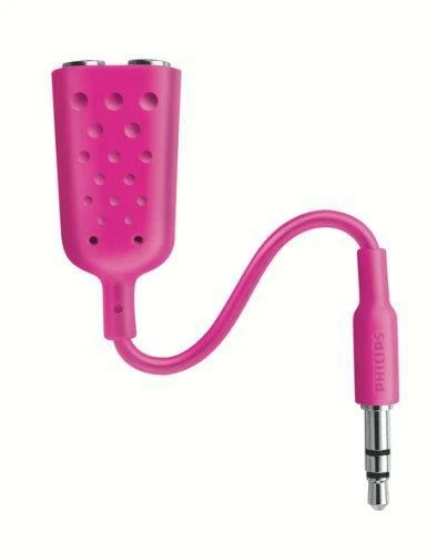 Philips Bubbles In-Ear Super Soft Headphones with Music Sharing Adapter - Pink - Image 2 of 2
