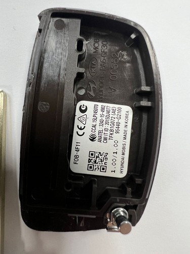 GENUINE HYUNDAI 3 BUTTON REMOTE SMART KEY FOB TESTED & WORKING TFKB1G072 !!! - Picture 6 of 6