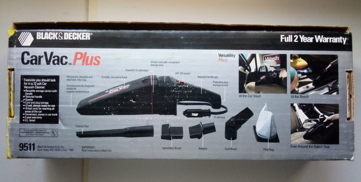 Black and Decker Car Vac Plus Model 9511 | eBay