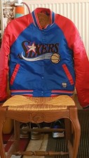 STARTER Blouson Satin Jacket Vintage Sixers NBA