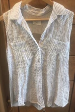 ANTHROPOLOGIE DREW SLEEVELESS BUTTON DOWN,NWT,MSRP-$88,M