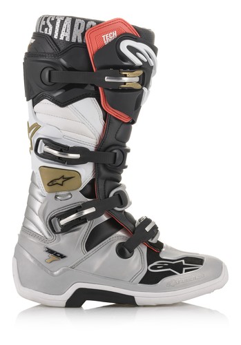 ALPINESTARS TECH 7 BOOTS BLACK/SILVER 