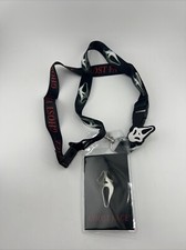 Bioworld Ghost Face Sublimation Rubber Charm Lanyard READ  