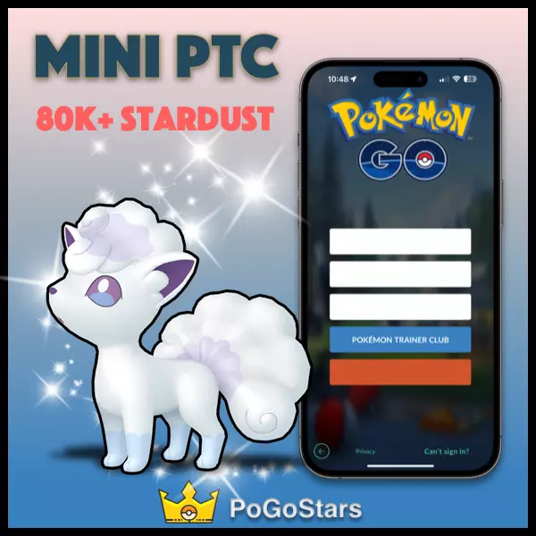 Pokémon Go - Shiny Vulpix Alola - Mini PTC 80K Stardust✨Read