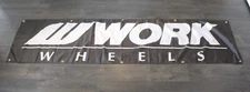 Work Racing Wheels Banner Flag Big 2x8 Japan Nobori Garage Mechanic Speed Shop