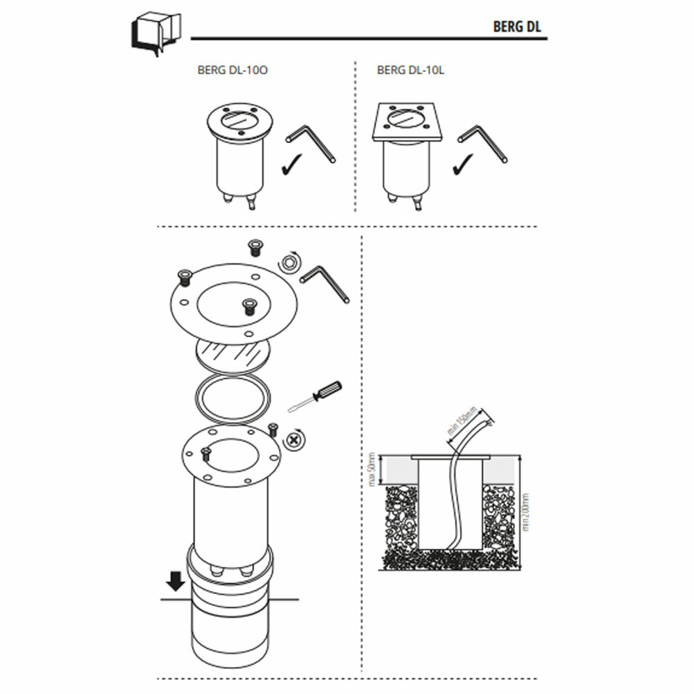 Encastré De Sol GU10 - Kanlux - Berg - Berg | Leroy Merlin - Foto 4