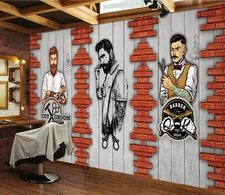 3D Choose A756 Barber Shop Hair Cut Wallpaper Wall Mural Self-adhesive Vera 23