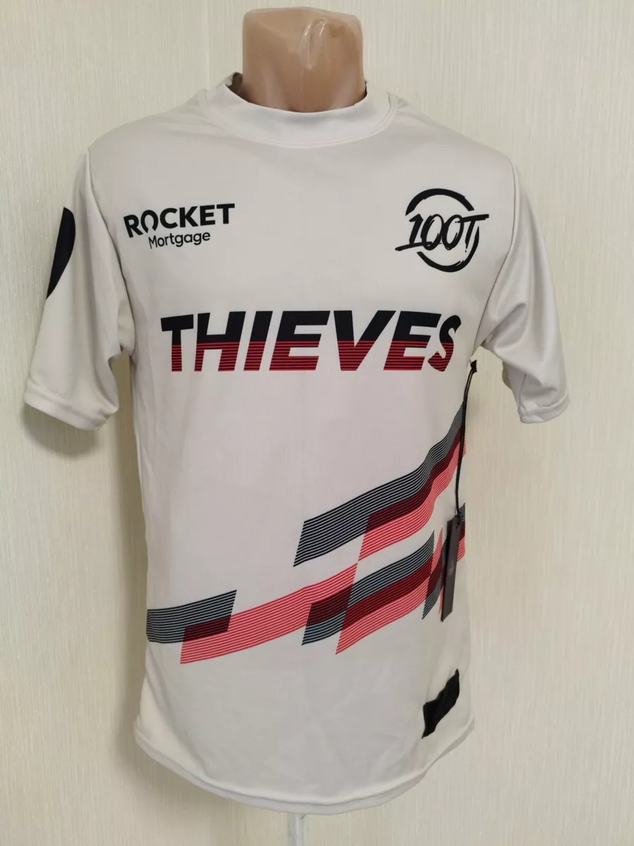 100 thieves cheap white jersey