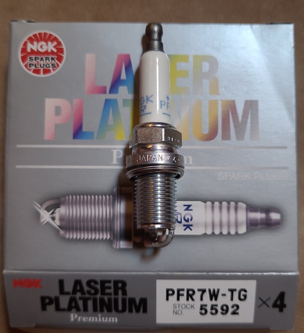 4-NGK PFR7W-TG  5592 Laser  Platinum SparkPlugs 