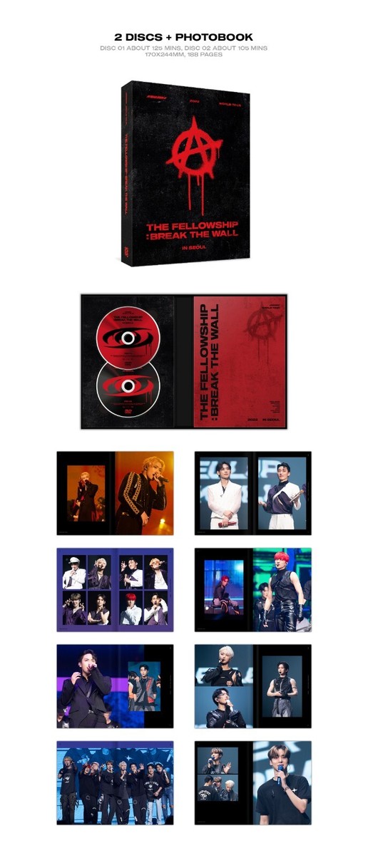 ATEEZ WORLD TOUR THE FELLOWSHIP BREAK THE WALL IN SEOUL DVD 2DISC+