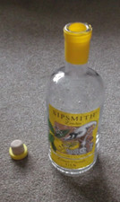 EMPTY Sipsmith Lemon Drizzle Gin Bottle With Cork Stopper 70cl. 26cm tall  8.5cm
