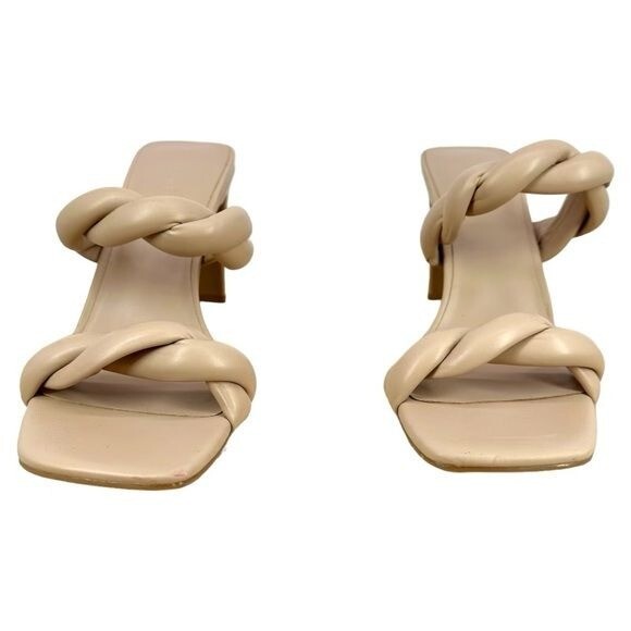 Open Edit | 9 Nude Braided Twist Slide Heels Remmy Nordstrom View 2