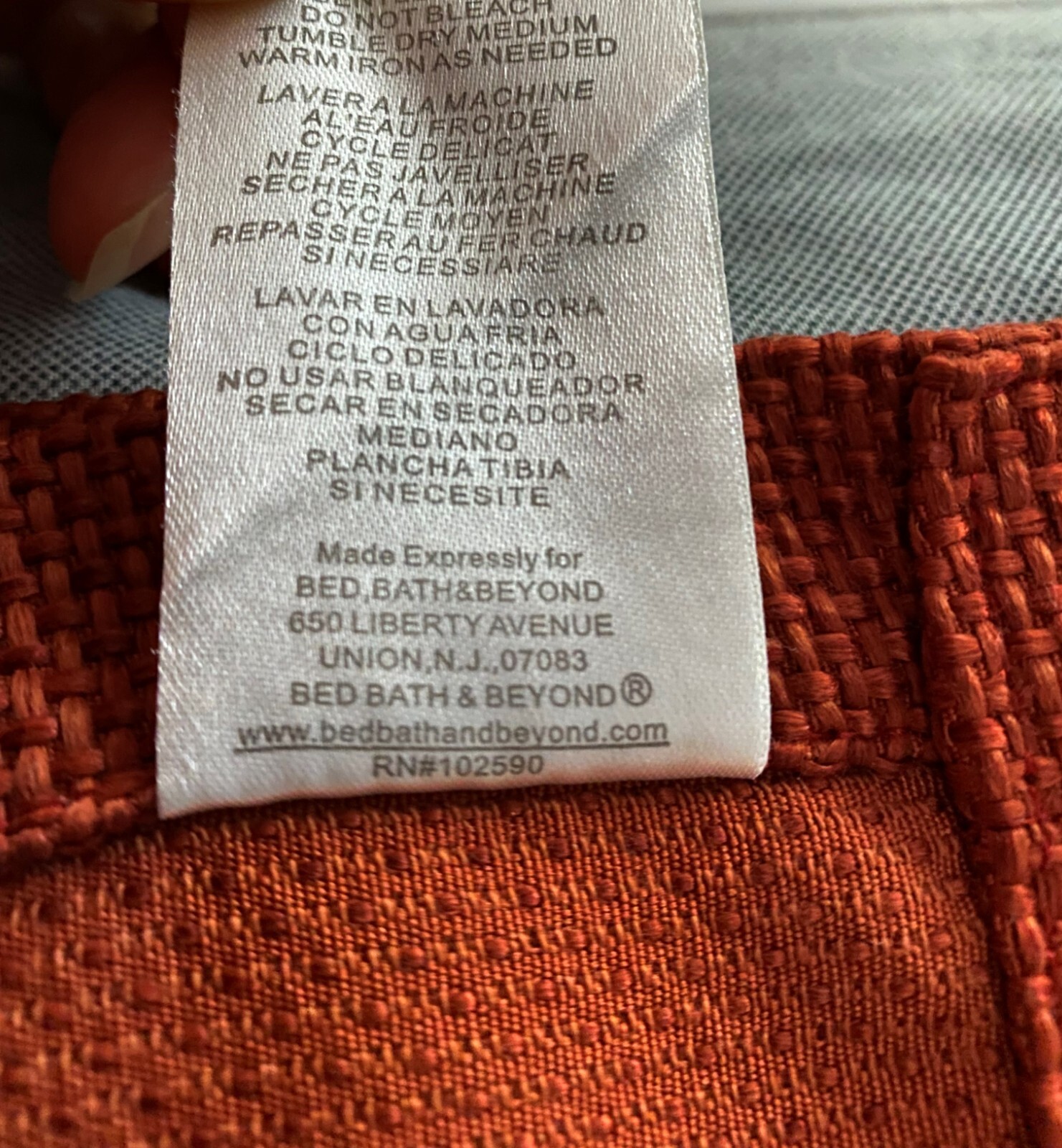 Bed Bath & Beyond 2 panels with grommets rust color