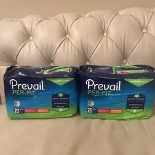 2 Prevail Per-Fit Daily Underwear Medium Size 20 Count Unisex Quick-Wick