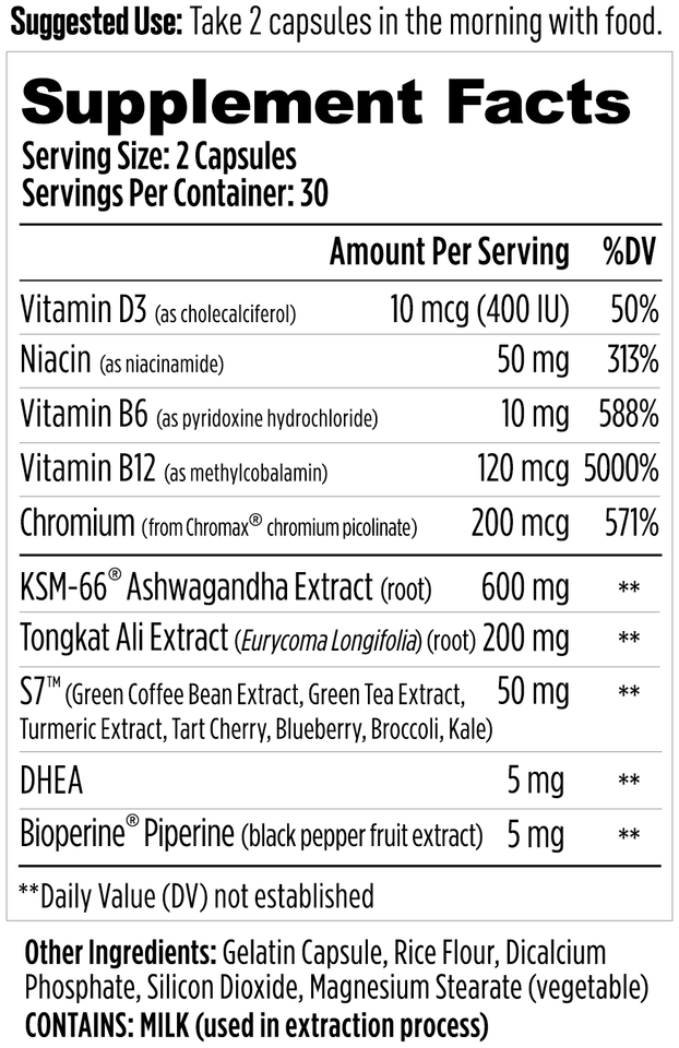 MDRIVE PRIME Testosterone Booster DHEA Tongkat Ali KSM66 Ashwagandha S7 B12 eBay