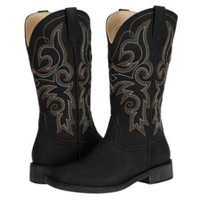 SheSole Fashion Cowboy Boots Women Western Boots Cowgirl Boots Ladies Square Toe