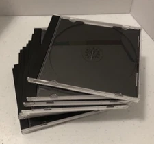 New CD Jewel Cases Black Tray count of 10