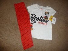 NEW NWT Disney Baby girls size 4 Mickey and Minnie heart pant set outfit