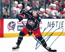 Denton Mateychuk Signed 8x10 Photo Columbus Blue Jackets Autographed COA B
