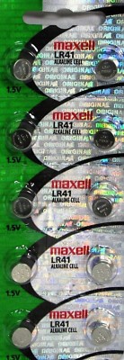 10 Maxell LR41 Button Cell Batteries. AG3 192
