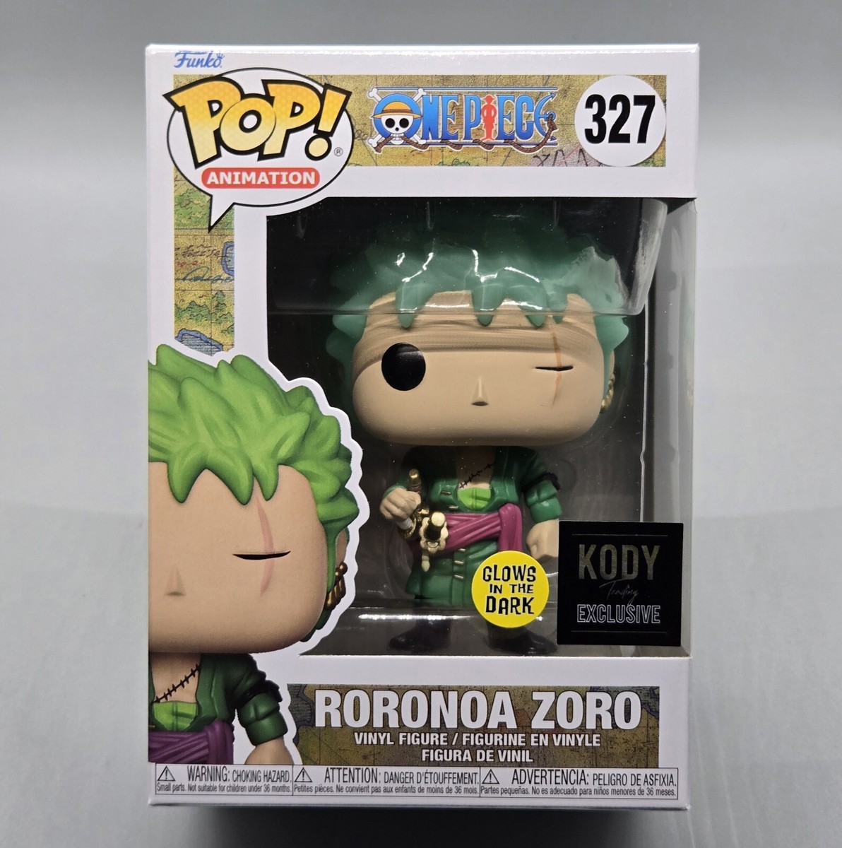 Roronoa Zoro #327 ~ Funko Pop Animation One Piece Glow Kody
