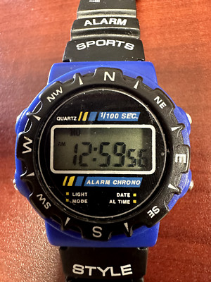 Men's Digital Sports Watch Chronograph Multi Function With New Battery