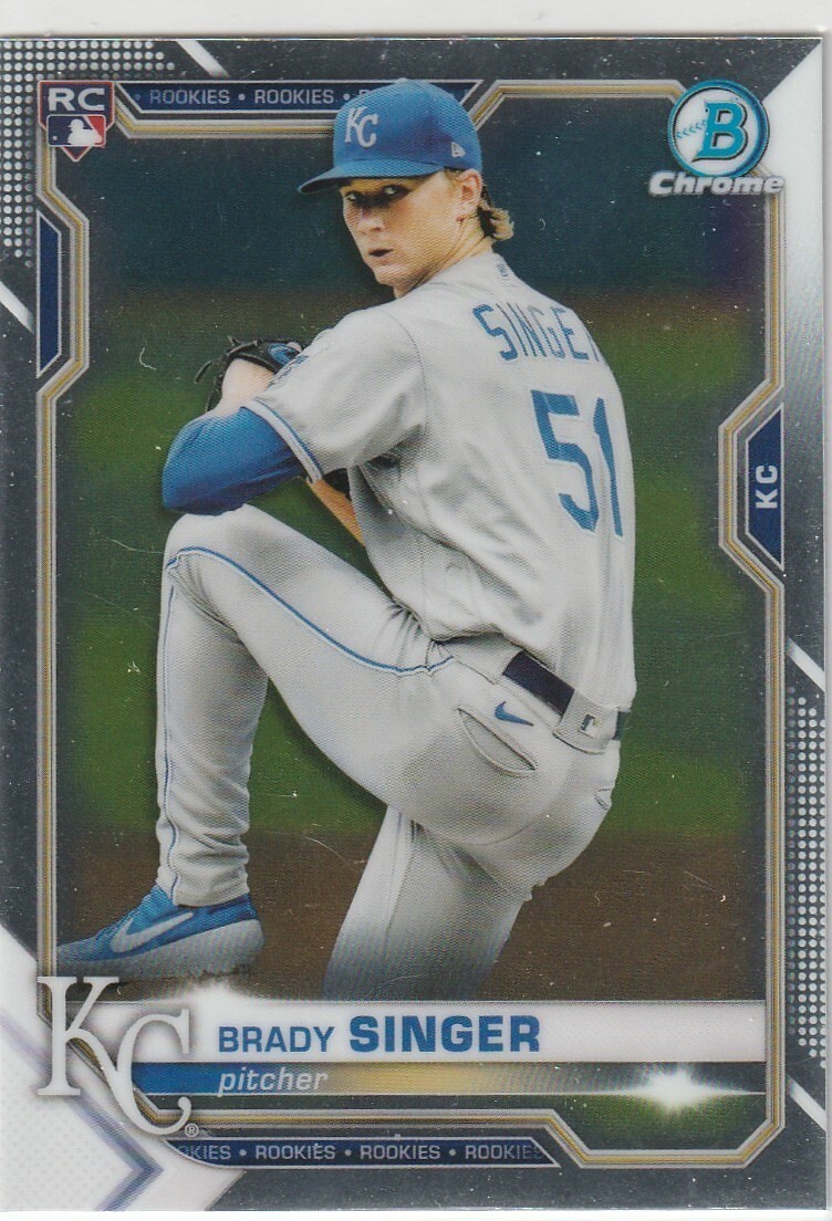 2021 Bowman Chrome #43 Brady Singer RC Kansas City Royals