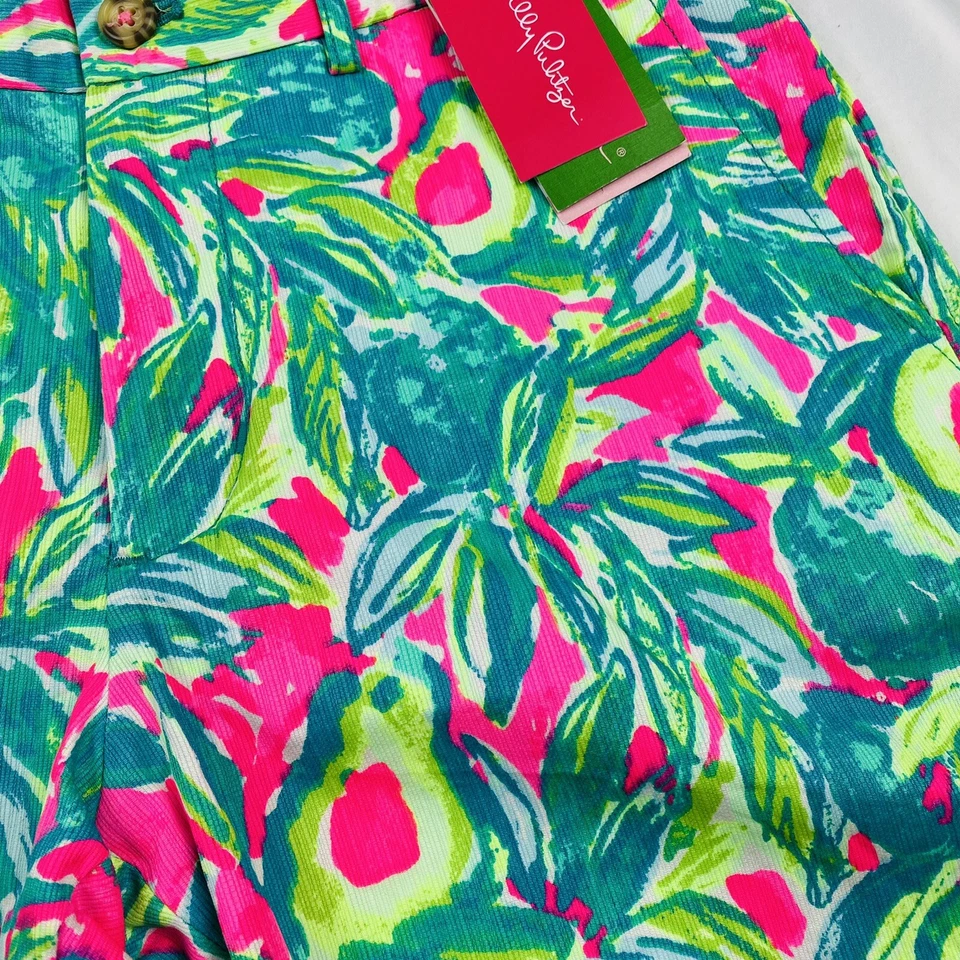 Lilly Pulitzer Beaumont Corto Rosa Puesta de Sol Guac Y Rollo Talla Para Hombres 30R Raro Nuevo Con Etiquetas Foto 2 de 4