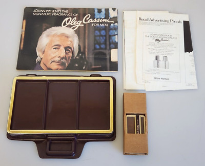 Vtg 1979 Oleg Cassini Men Aftershave/Cologne Jovan 1 FL OZ TESTER DISPLAY STAND