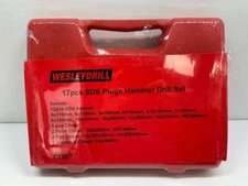 Wesleydrill 17 Pcs SDS Plugs Hammer Drill Bits Set & Chisel Bits Hole Tool Set