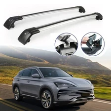 2pcs Silver Black cross bar fits for BYD Sealion 6 DM-i 2020-2024 Luggage Rails